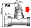 Adaptor til Danfoss RA ventil Messing
