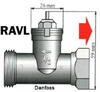Adaptor Danfoss RAVL Messing u/fjeder M30x1,5